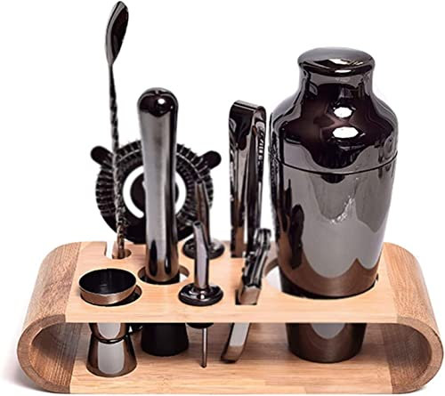 ZGYOZMNG Ensemble de Shaker à Cocktail de 18,6 oz pour Barman, Shaker à Martini en Acier Inoxydable, cuillère à mélanger, Pilon, doseur, verseurs d'alcool, Outils de Bar Professionnels