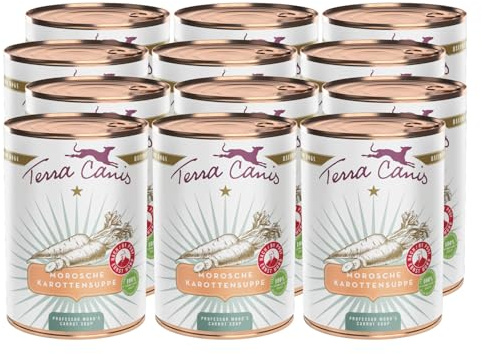 Terra Canis Morosche Karottensuppe, Schonkost Nassfutter für Hunde, 12x400g | 100% Lebensmittelqualität aller Rohstoffe, ideal bei Magen-Darm-Beschwerden, für eine gesunde Darmflora, getreidefrei