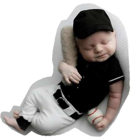 KLEYAO Newborn Photography Props/Ball cosplay knitted baby photography costume for Girls and Boys (0-6 Months) (black)