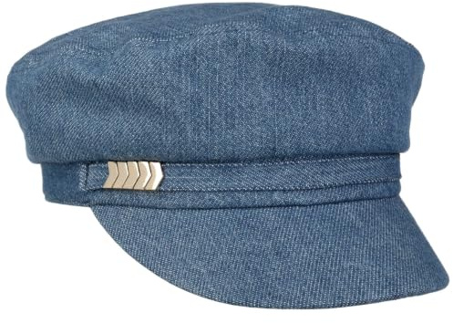 Seeberger Denim Elbsegler Schirmmütze Schildmütze Newsboy Cap Baker-Boy-Mütze Elbseglermütze Damen - mit Schirm, Futter Herbst-Winter Winter - One Size Denim