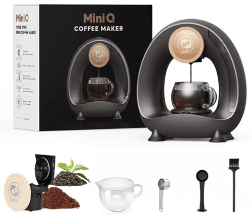 i Cafilas Máquina de café eléctrica Mini cafetería para café molido,Americano 2 en 1 Mini una taza cafetería/preparadora de té, 120-240 ml (Negro)