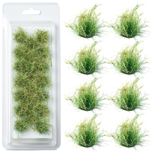 SOFPLATE 1 caja de 20 matas de Césped Estático para Modelismo Ferroviario Arbustos Diseño de Tren Césped Artificial de Resina Vegetación de Arbustos de Tierras Bajas para Paisajes En Miniatura Modelad