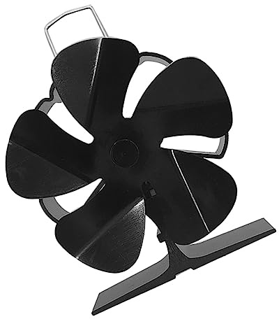 KOMBIUDA 1 PC Mini Stove Fan Black Heat Powered Fireplace Fan for Log Burners Silent Operation Energy Saving Design for Gas and Pellet Stoves