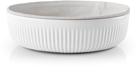 Eva Trio | Legio Nova Brotkorb 20 cm |Der Stoffeinsatz schützt das Brot und fängt Krümel auf | White