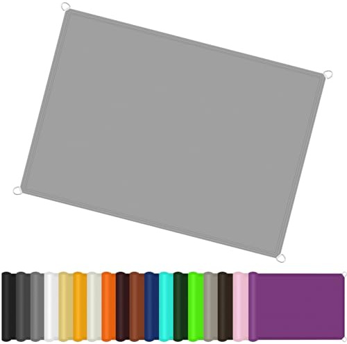Baldacchino rettangolare grigio chiaro, 3 x 4 m, impermeabile, antipolvere e antivento, vela ombreggiante per patio, giardino, cortile, feste, eventi, protezione UV