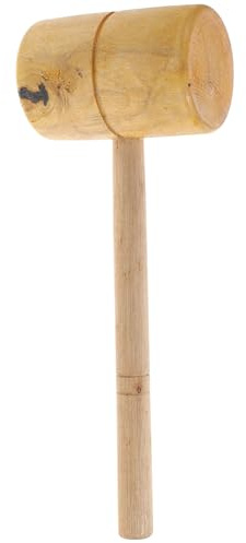 FONDOTIN Martello da Falegname in Legno Massello Grande Mazzuolo Antiscivolo con Manico Ergonomico Resistente e Stabile per Lavorazioni di Falegnameria e Intaglio Professionale