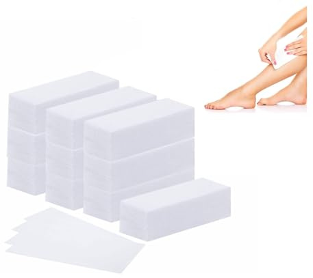 Vliesstreifen für Warmwachs und Zuckerpaste [1000 Stück] hautschonende & reißfeste Enthaarungsstreifen aus Vlies für jede Art von Depilation auf Bein, Brust, Rücken, Intimbereich & Gesicht