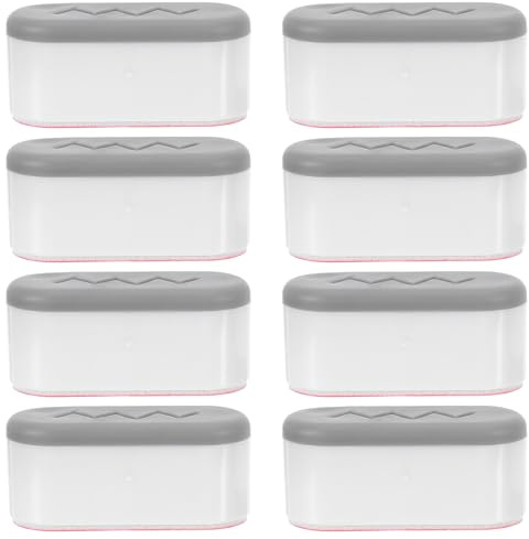 OSALADI Lot de 8 Butoirs Adhésifs pour Siège de Toilette Oval Standard Coussins Amortisseurs Silencieux et Isolants, Compatibles Bidet, Rehausseurs Confort pour Accessoires Salle de Bain
