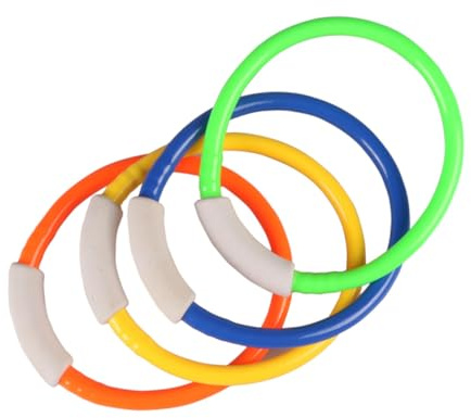 ERINGOGO Set 4 Pezzi Anelli per Immersioni Subacquee Colorati, Giocattoli da Piscina per Addestramento Subacqueo, Accessori Divertenti per Nuoto in Acqua