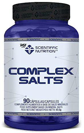 Scientiffic Nutrition - Complex Salts, Complejo de Sales Minerales con Vitaminas, Ayudan a Reponer Electrolitos y Favorecer la Hidratación - 90 Cápsulas.