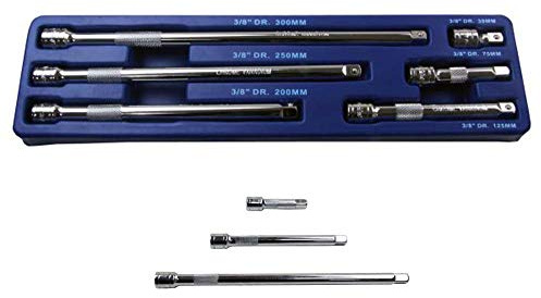 US PRO 6PC 3/8'' DR. Extension BAR Set 38, 75, 125, 200, 250, 300mm B4138