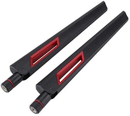 Dpofirs 2 4 a RP-SMA Cables de Conexión para Tarjetas de Red WiFi Inalámbrica, 2 Antenas de 8dBi Alta Ganancia, Compatible con 9260NGW 9650AC 7265AC BCM94360, Adecuado para Enrutador WiFi