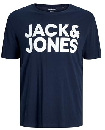 JACK & JONES Jjecorp Logo camiseta Ss Oneck Pls Camiseta, Armada, 3XL Grande para Hombre