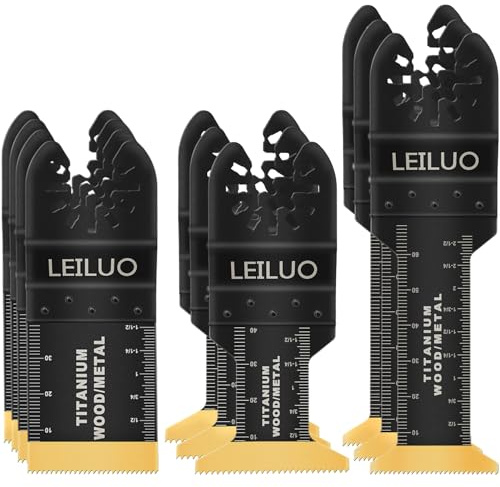 LEILUO 10-teiliges Titan Oszillierende Multitool Sägeblätter Holz Nägel | Extra lang, 2x langlebiger. Türrahmen & Metallrohre. Passend für DeWalt, Makita, Ryobi & mehr. Nicht Starlock