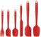 Garanzia permanente Set di 6 spatole in silicone senza cuciture monopezzo antiaderente resistente al calore fino a 600 ° F utensili da cucina cottura cottura (rosso)