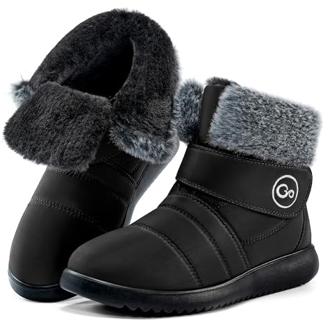 Reimferce Womens Snow Boots for Winter: Comfortable & Warm for All Day Wear - Waterproof Non Slip Booties for Commute Outdoor Walking