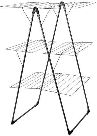 SG Traders 3 Layers Clothes Airer Drying Rack Indoor Outdoor Clothes Dryer, Foldable Heavy Duty Laundry Stand, Perfect for Efficient Drying, 18m winged clothes drying rack is a way to dry your clothes