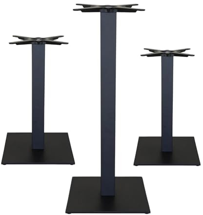 ZStyle Base Tavolo - Piede - Gamba Tavolino - Tavolino - Metallo - Per Catering Bar Ristoranti Bistrot - Basamento Quadrato - Interno/Esterno - Piede Centrale (Z740: L 40 x P 40 x H 73 cm)
