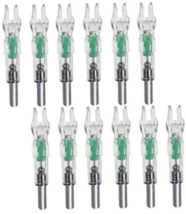 Wedhapy Cocche a LED Cocche Luminose in plastica per tiro con L'Arco Cocche Illuminate Coda per Arco a Freccia 12 Pezzi Colore Casuale Cocche Illuminate a LED per frecce Cocca per Arco per tiro con l