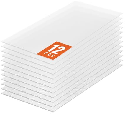 VEVOR Plaque en Polycarbonate, 1210x605x6 mm, Panneaux de Toit en Feuilles, Lot de 12, Toiture Plastique Ondulé Imperméable, Protection Contre UV, Transparent, Résistant aux Chocs, pour Serre, Jardin