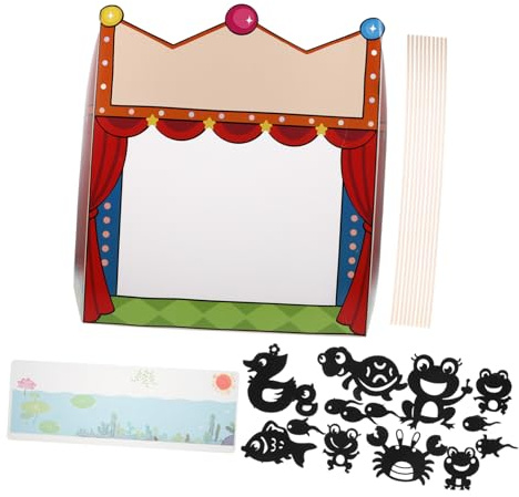 Vaguelly Kit de Marionetas de Papel Negro para Teatro de Sombras, Mejora Habilidades de Observación y Manualidades, Adecuado para Proyectos Científicos y Niños Creativos