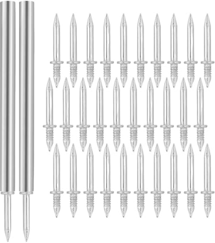 200 Pcs Double Headed Skirting Board Nails with 2 Sleeve Tools No Trace | Invisible Double Ended Fixing Nails for Baseboard, Wood Trim, Wall Moulding, Home Decor, Sofa & Furniture Installation