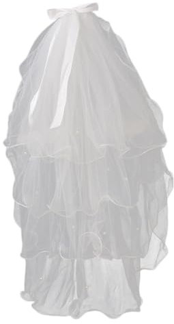 CTIRCHIU 1stück Braut Schleier Mit Schleifen-design Mehrlagig Leicht Und Atmungsaktiv Für Hochzeiten Fotografie Und Junggesellinnenabschiede Weiß Für Einen Eleganten Look