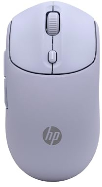 HP 400 Ratón inalámbrico Dual - Bluetooth y USB 2.4GHz, batería de 24 Meses, clics silenciosos, Tacto Suave, Morado