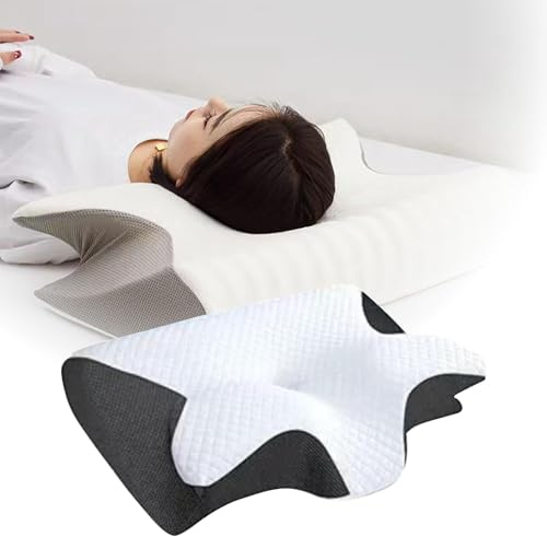 Generisch Ergonomisches Orthopädisches Memory Foam Nackenkissen Bequemes Kissen Kopfkissen Nackenstützkissen Schlafkissen mit Konturierter Unterstützung für Seiten Löst Nackenschmerzen