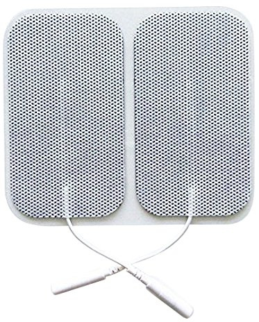 4 Stück selbstklebende Elektroden von der Marke ZEN-QI, 50x90 mm. Wiederverwendbar. Für TENS TIMS EMS Reizstrom-Geräte mit 2 mm-Stecker-Anschluss.