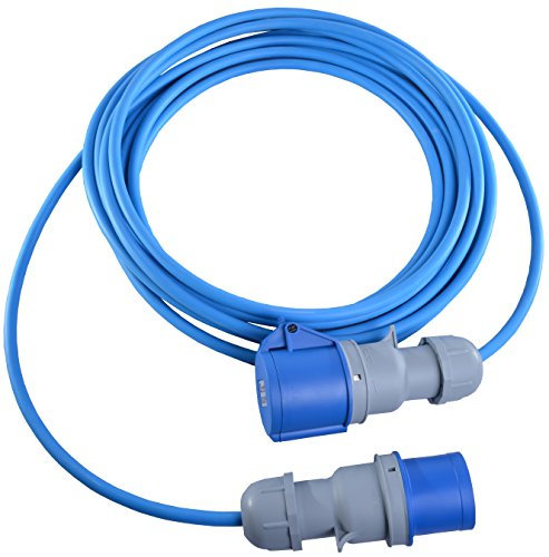 20m Caravan Camping Motorhome Hook Up Cable 16A Site Extension Lead Electric (1.5mm Arctic Blue)