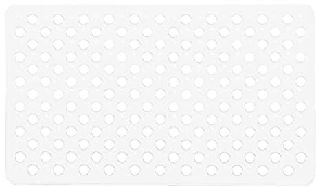 Gedy G-Maim - Alfombra Antideslizante para bañera con ventosas, Medidas: 60 x 38 cm, Alfombrilla de baño de Resina, Acabado Blanco, diseño R&S, 100% Fabricada en Italia, Lavable en Lavadora