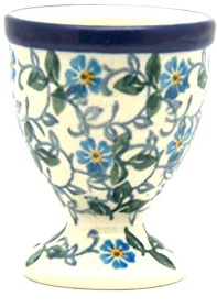 Polish Pottery Egg Cup - Forget-Me-Knot