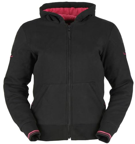 Furygan Girl's LUXIO Lady EVO - Giacca da motociclista, colore: nero/rosa, S