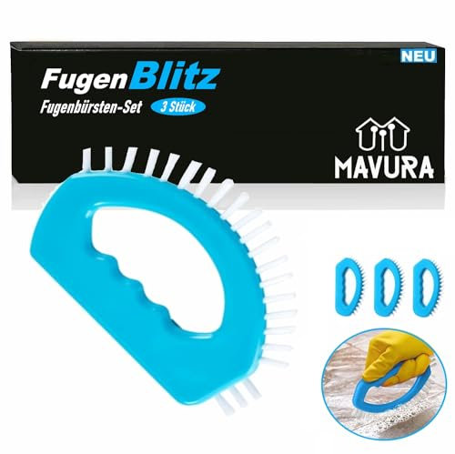 MAVURA Juego de cepillos de limpieza para juntas de baño, cepillo de limpieza para juntas, cepillo de limpieza para bordes, 3 unidades