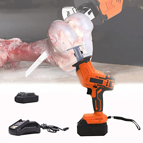 Scie à os sans fil, scie de boucher électrique, scie à os alternative portable professionnelle pour maison commerciale, alimentée par batterie, scie à os multifonctionnelle pour viande congelée porc