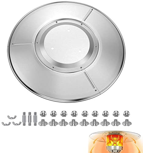 Reflektorschild für Terrassenheizung, Langlebiges Aluminium-Ersatzteil-Zubehör, Windschutzscheiben-Propan-Heizpilze für den Außenbereich Visiblurry
