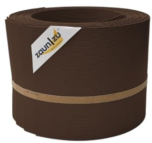 zaun|zu® Rille 10x Einzelstreifen 2,55 Meter x 19cm | Sichtschutzstreifen PP für Doppelstabmatten UV-beständiger Sichtschutz | Zaunblende Made in Germany Braun, 10 x 2,55m