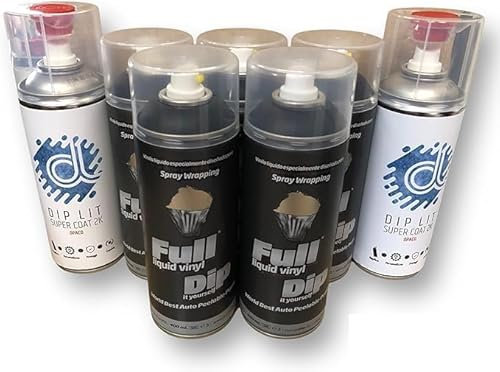 Sophisticauto Motorradtank Sprühfolie Spray Full Dip Schwarz mit Matt Super Coat 2k