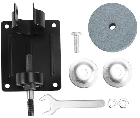 Hoement Soporte Metálico para Taladro Eléctrico Base Fija para Pulido y Desbaste De Joyas Jade Compatible con Taladros Rueda Abrasiva Verde De Alta Dureza para Uso Prolongado