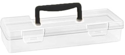 Paint Brush Case Portable Long Paint Brush Storage Box Paint Brushes Holder Translucent Plastic Paint Brush Holder Long Paint Brushes Watercolor Pens Pencils Drawing Tools Storage Box Container Case