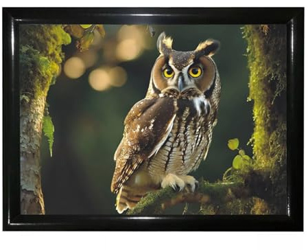 Lap Tray Owl Theme Bean Bag Cushioned LapTray Breakfast Bed tray Padded Tray Portable Bean Bag Tray for Eating Work Caravan Camping Home Comfort