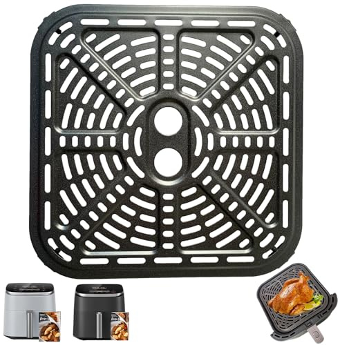 GSZN 6QT Air Fryer Crisper Plate Tray for COSORI Turboblaze 9-in-1 6QT Air Fryers, Upgraded Replacement Grill Pan Crisping Plate Grate Rack Grid Shelf for COSORI 6QT, Nonstick, Dishwasher Safe