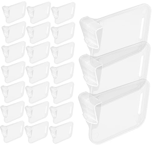 Operitacx 40pcs Plastic Removable Fridge Dividers for Side Door Refrigerator Storage, Multi-function Household Freezer Organizers with Clasps, Convenient Classified Fridge Separator Set