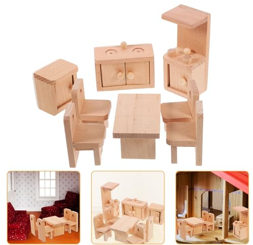 BESTonZON 1 Satz Miniatur Puppenhaus Möbel Set aus DIY für Kreative Rollenspiele Realistische Details und Langlebige für Dekoration