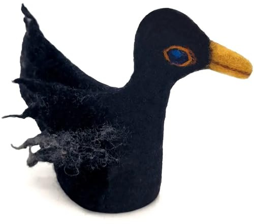 Nepalaya Artisan Community - EW-201 - Eierwärmer, Amsel, Filz, Handarbeit, 14cm x 20cm x 7cm