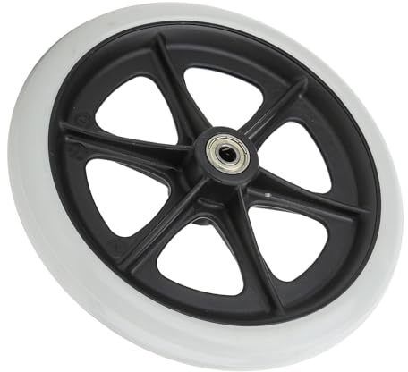 Cryfokt Wheelchair Front Wheels, Durable TPR Wheels, Easy Installation for Disabled Vehicles and Health Care Vehicles, Gray, 8 Inches