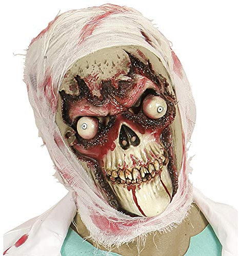 Widmann 96571 - Halbmaske Zombieschädel, Horror, Psycho, Halloween, Karneval, Mottoparty