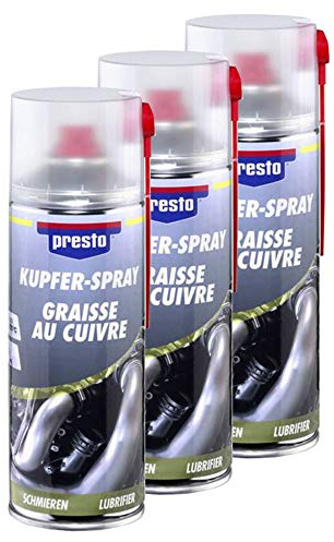 3 x Presto Cobre de spray Cobre Spray Lubricante Lubricación 400 ml 306383
