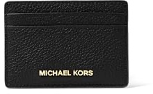 Michael Kors Women's Jet Set Card Holder, Gold-Tone Hardware/Black, One Size